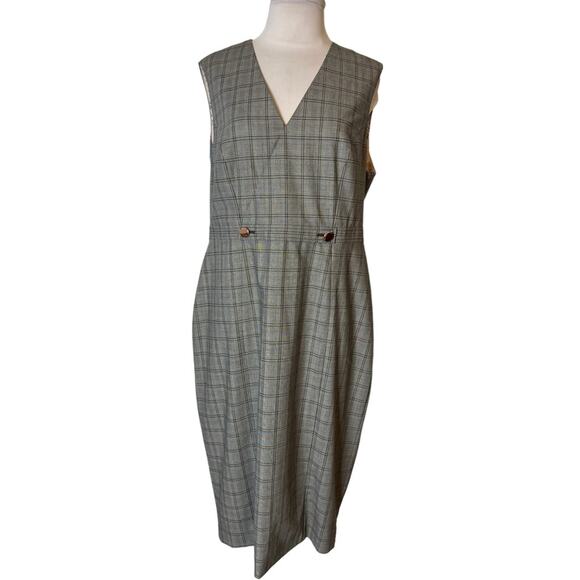 NWT Ted Baker Gray Check Ristad Dress 14 - Picture 10 of 11